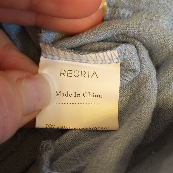 ReoRia NWT cornflower dusty blue 2pc halter top & shorts, linen blend, size S - Picture 8 of 9